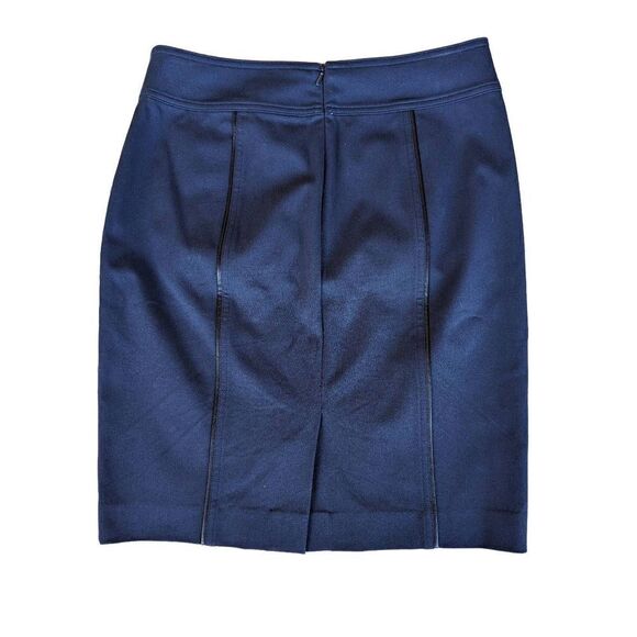 Ann Taylor Women's Navy Blue Pencil Cut Mini Skirt Size 4 - Picture 3 of 4